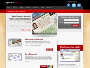Spencer Web Design website